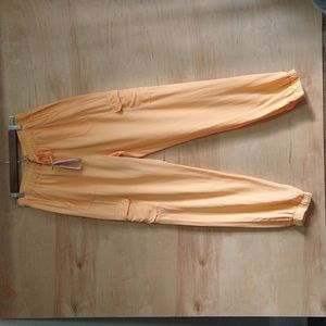 Women's Tencel Cargo Jogger Pants with Pockets Stretch Waistband